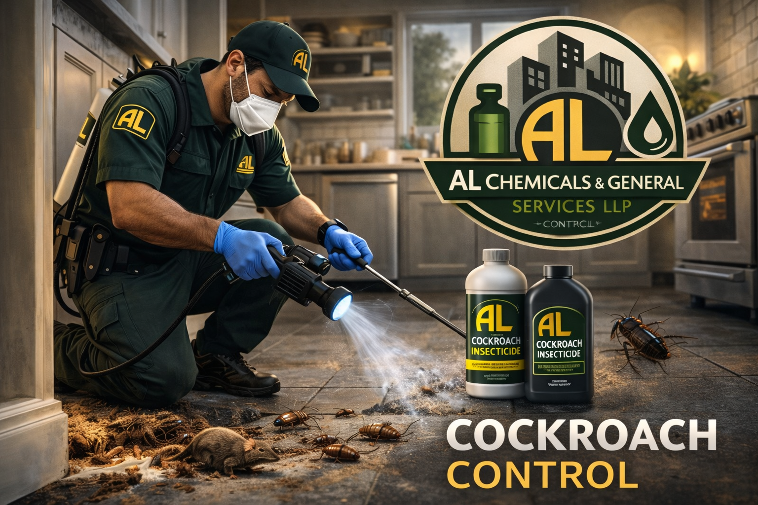 Cockroach treated