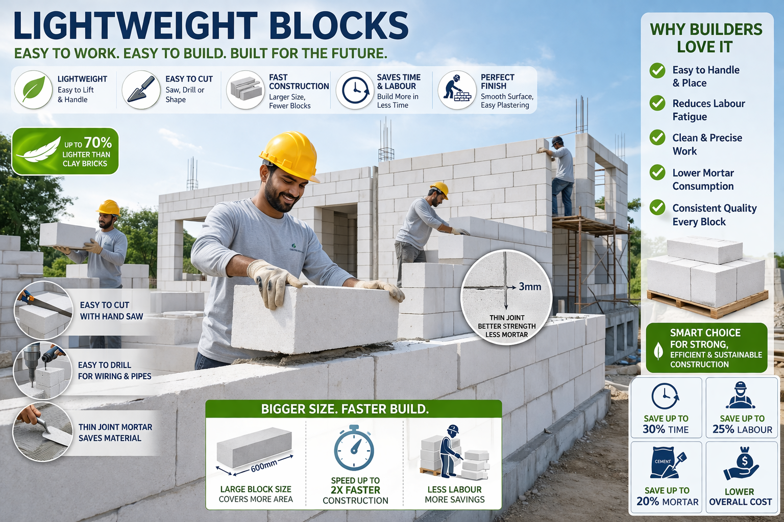 lightweight blocks construction