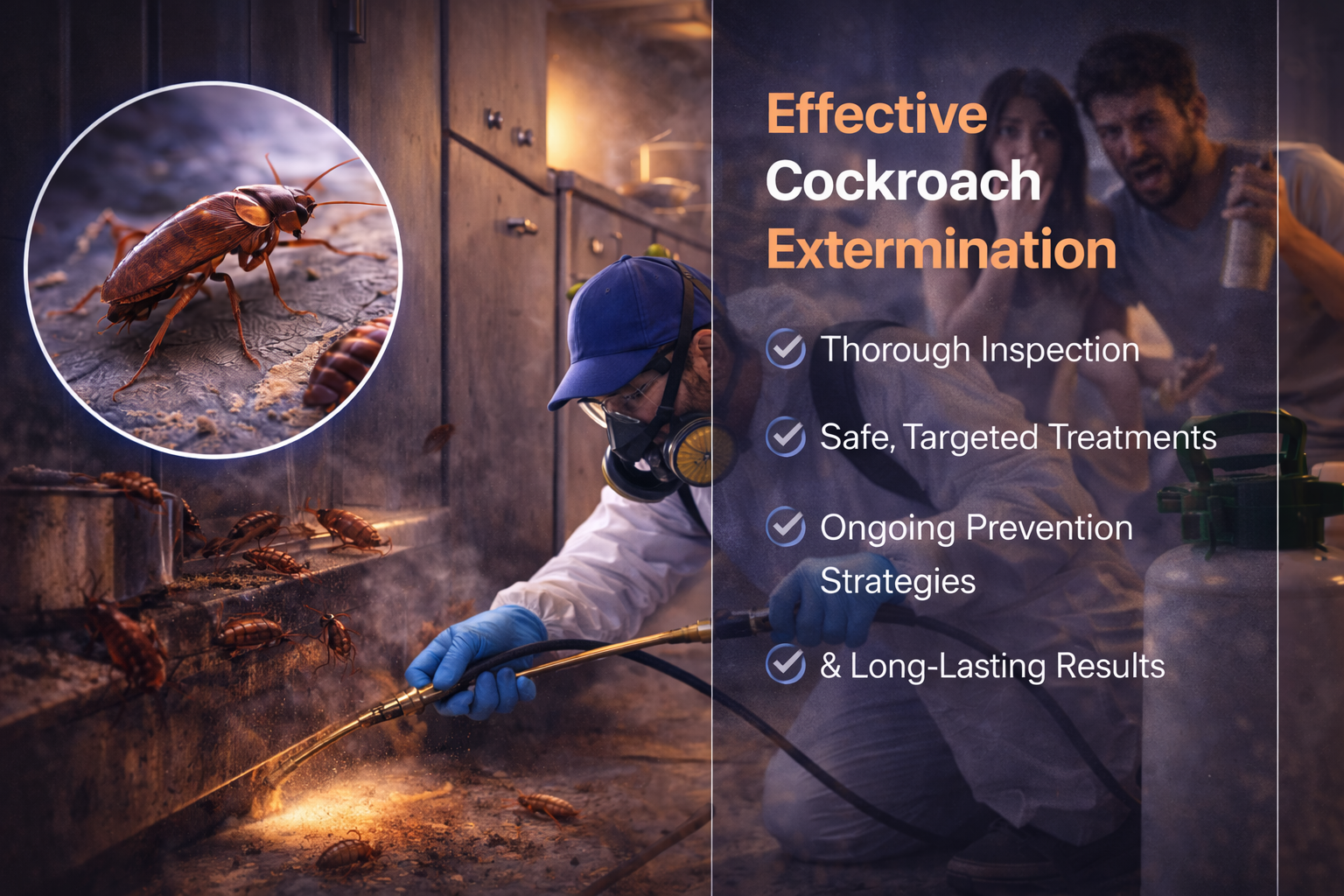 Professional cockroach control support